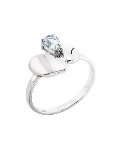 Серебряное кольцо с голубым топазом. Артикул 9621021