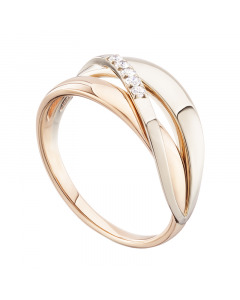 Золотое кольцо с бриллиантами. Артикул 3720119