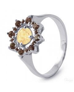 Серебряное кольцо с кварцем. Артикул 9520169