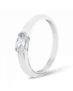 Серебряное кольцо с кубическим цирконием. Артикул 9520295