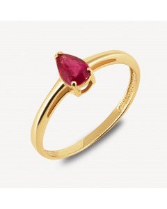 Кольцо из красного золота с рубином. Артикул 3120013