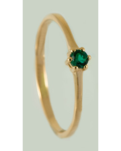 Кольцо из красного золота с зеленым изумрудом. Артикул 3120018