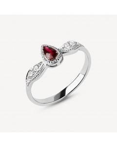 Эксклюзивное золотое кольцо с рубином и бриллиантами. Артикул 3820347