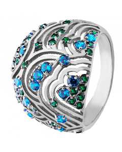 Серебряное кольцо с цирконием. Артикул 9520216