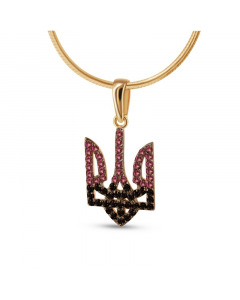Coat-of-arms pendant made of 585 gold with corundum and zirconia. Artnumber 5740199