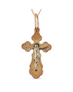 Золотой крестик «Иисус Христос». Артикул 8040515
