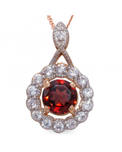 Red gold pendant with pyrope. Artnumber 6740024