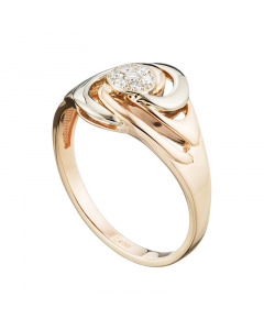 Золотое кольцо с бриллиантами. Артикул 3720096