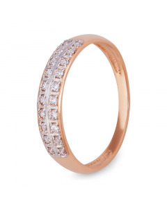 Золотое кольцо с кубическим цирконием. Артикул 5720574