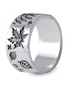 Серебряное кольцо с оранжевым кубическим цирконием. Артикул 9220006
