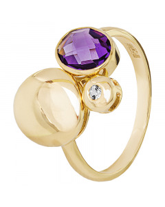 Gold ring with amethyst. Artnumber 6920199