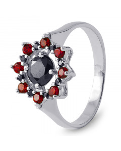 Серебряное кольцо с кубическим цирконием. Артикул 9520669