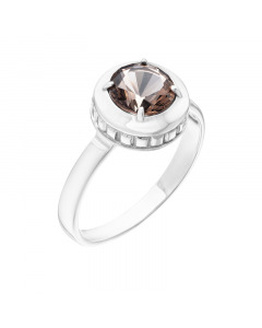 Серебряное кольцо с кварцем дымчатым. Артикул 9521157