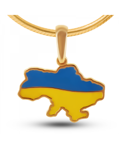 Подвес из золота «карта Украины». Артикул 8040407
