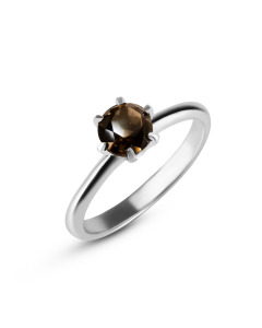 Серебряное кольцо с дымчатым кварцем. Артикул 9525135