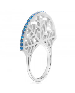Оригинальное серебряное кольцо «Зима 1» с цирконием. Артикул 9520175