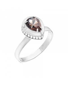 Серебряное кольцо с кварцем дымчатым. Артикул 9521159