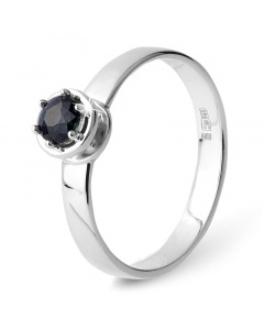 Classic design 585 white gold ring with one sapphire. Artnumber 3820280