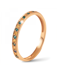 Золотое кольцо с кубическим цирконием. Артикул 5120289