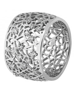 Серебряное кольцо с кубическими циркониями. Артикул 9520200