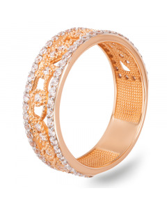 Золотое кольцо с кубическим цирконием. Артикул 5120041