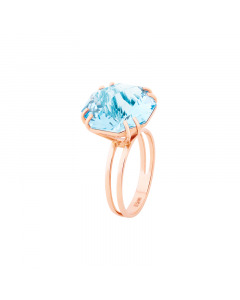 Red gold ring with blue topaz. Artnumber 6520151