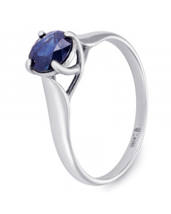 Золотое кольцо с синим сапфиром. Артикул 6720002